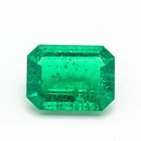 

Lab Created gemstone emerald cut hydrothermal emerald loose for engagement ring