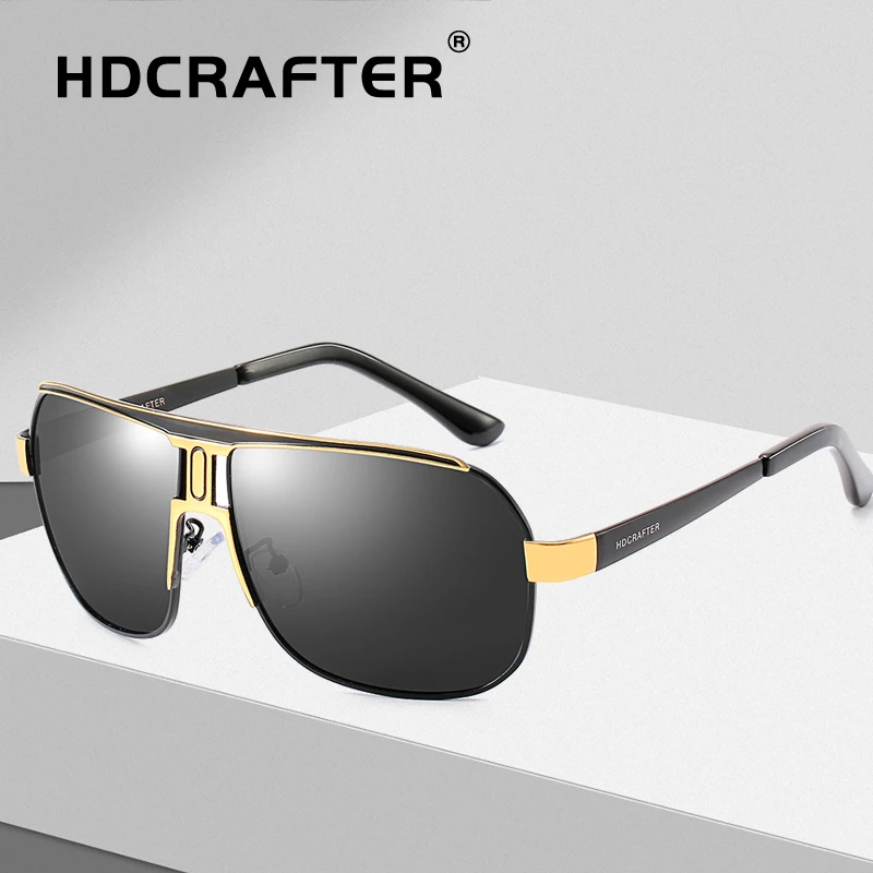 

HDCRAFTER Polarized outdoor Alloy Sunglasses for men Metal Frame Safe Driving Glasses uv400 custom logo OEM hot 2021