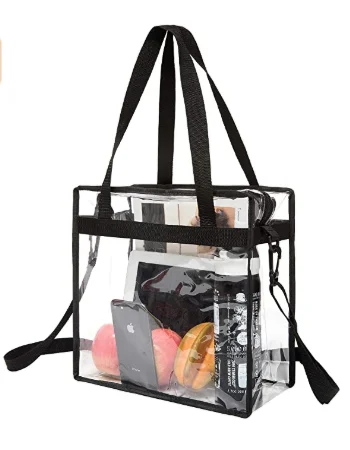 

Factory Best Price Clear Pvc Plastic Tote Bag Transparent Stadium Approved Tote Bag, Customizable
