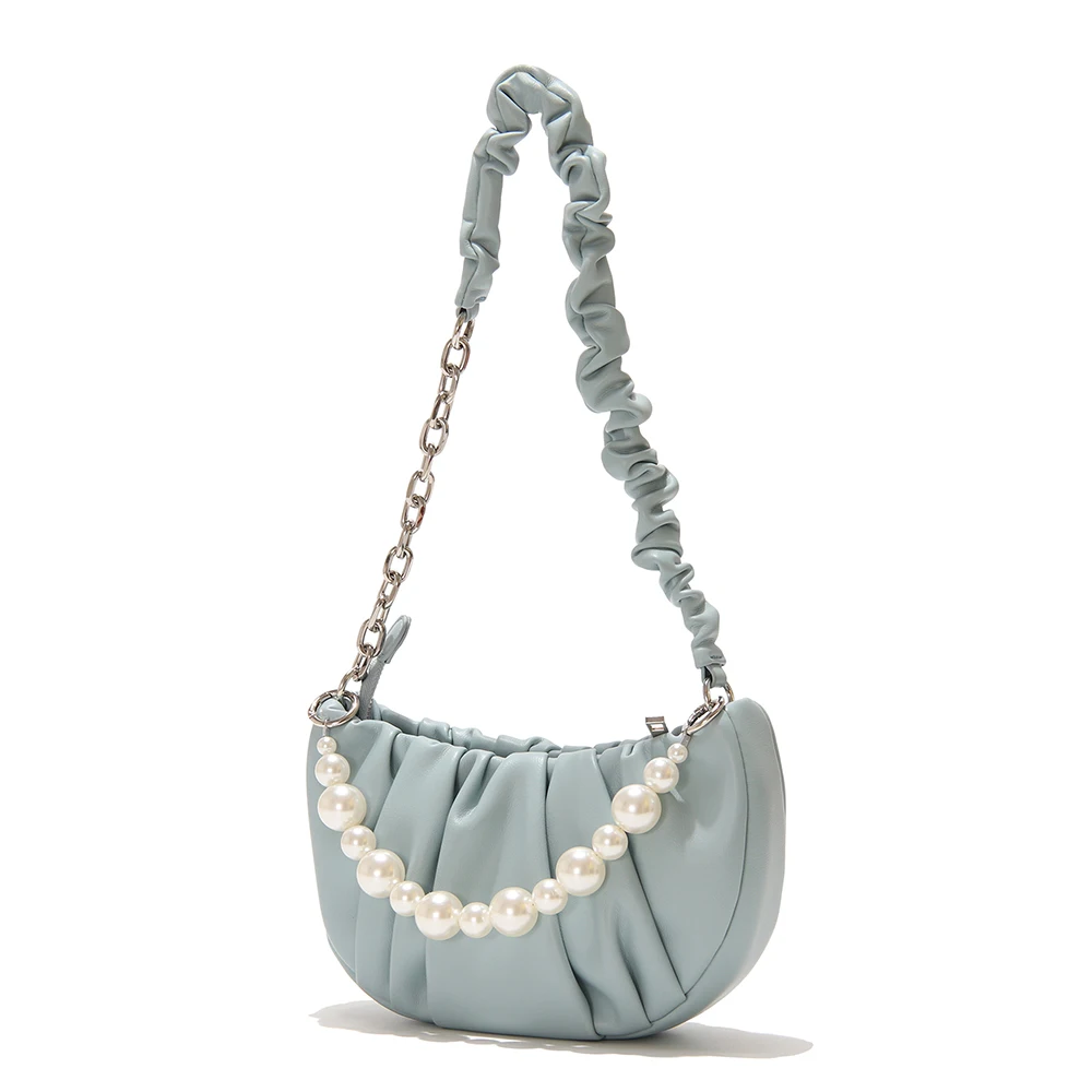 

2021NEW Popular Irregular Shoulder Bag Chain Crossbody Bag Girl Pearl Fashion Messenger Bag Fashion Women Under Arm BagYG21-1684, Customized color