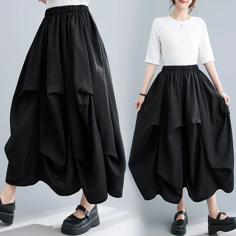 Wholesale 2026 Summer New Fashionable and Stylish Stylish Design Sense Small Mid Length Irregular Women's Half Skirt