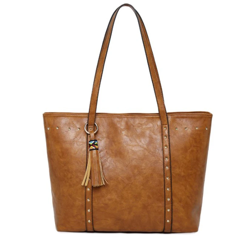 

Cute Mini Women Handbags Solid Color Tassel Durable Custom Personalized Leather Tote Bags, As pics show