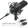 Fifine Studio Podcast Microphone with Usb Adjustable Suspension Scissor Arm Stand Streaming Condenser Microphone for PC gaming
