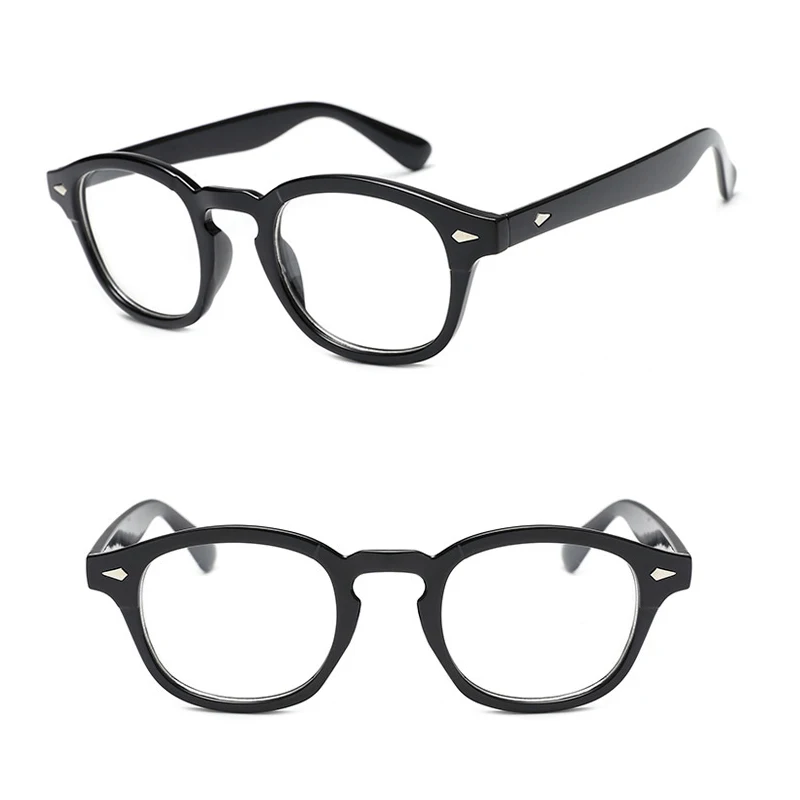 

Fashion Korea Rivets Plastic Frame Eyewear Cheap Spectacle Frames Johnny Depp Glasses