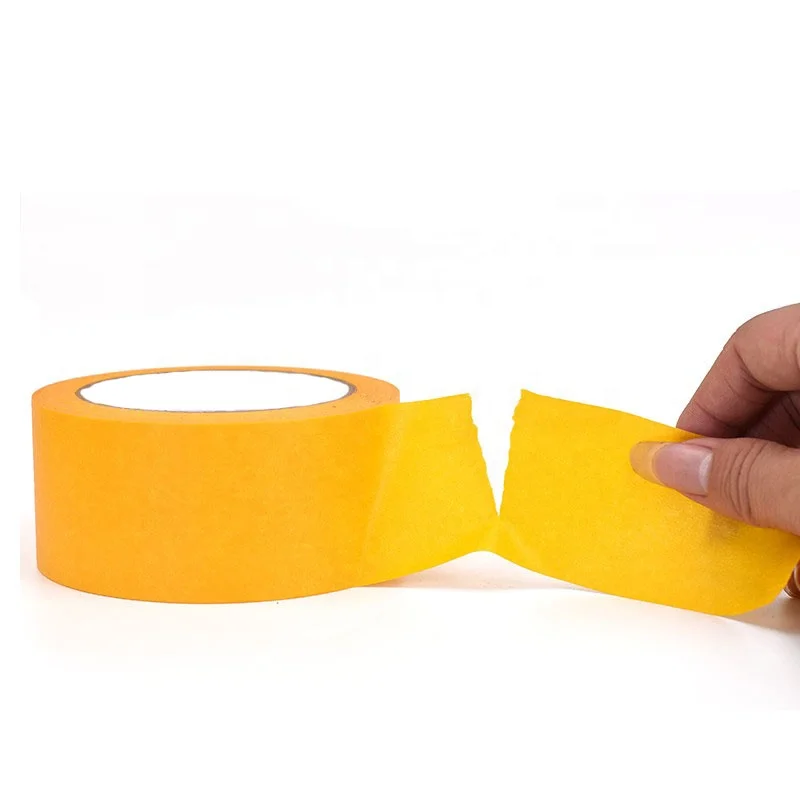 

High Temperature Japanese Flat Paper Washi Masking Tape Acrylic Yellow Offer Printing Single Sided Pressure Sensitive Wahi Tape