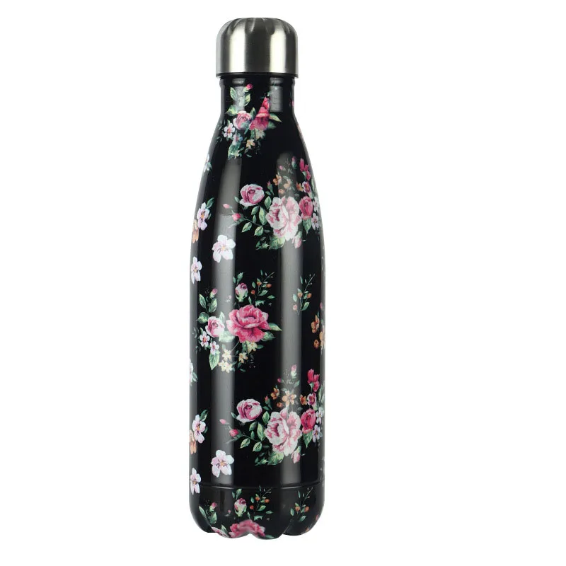 

Insulated Stainless Steel Water Bottle 500ml Vacuum Double Wall Sports Water Bottle 17oz Cola Shape Travel Thermal Flask