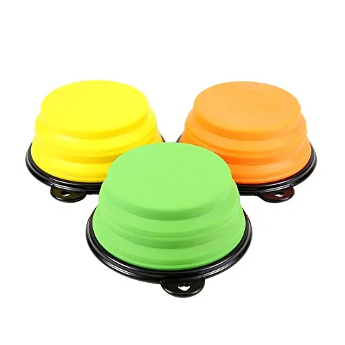 

Collapsible portable soft colorful silicone dinner lunch folding salad bowl, All pantone color is available for silicone dog bowl