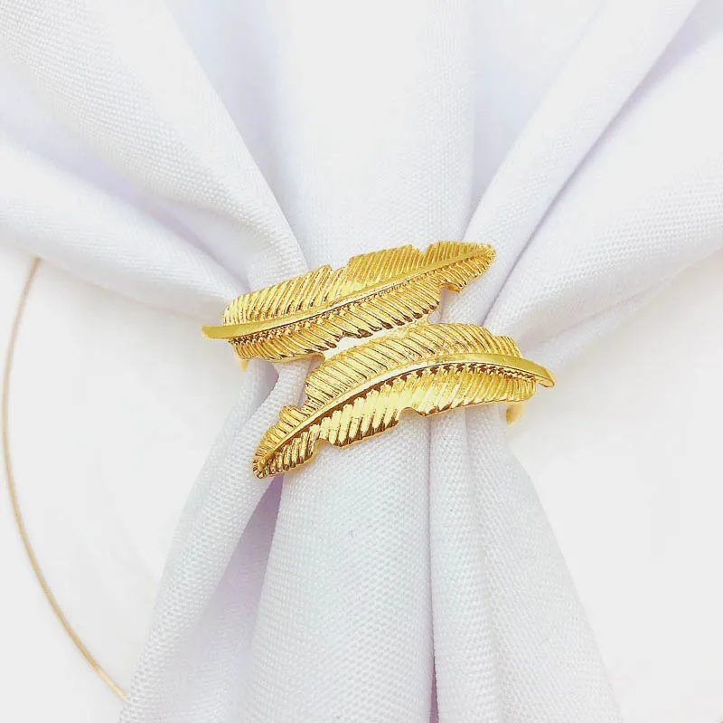 

Wholesale Cheap Napkin Ring Metal Wedding Napkin Rings Gold Leaf Napkin Holder Rings Wedding for Dinner Restaurant Stocked