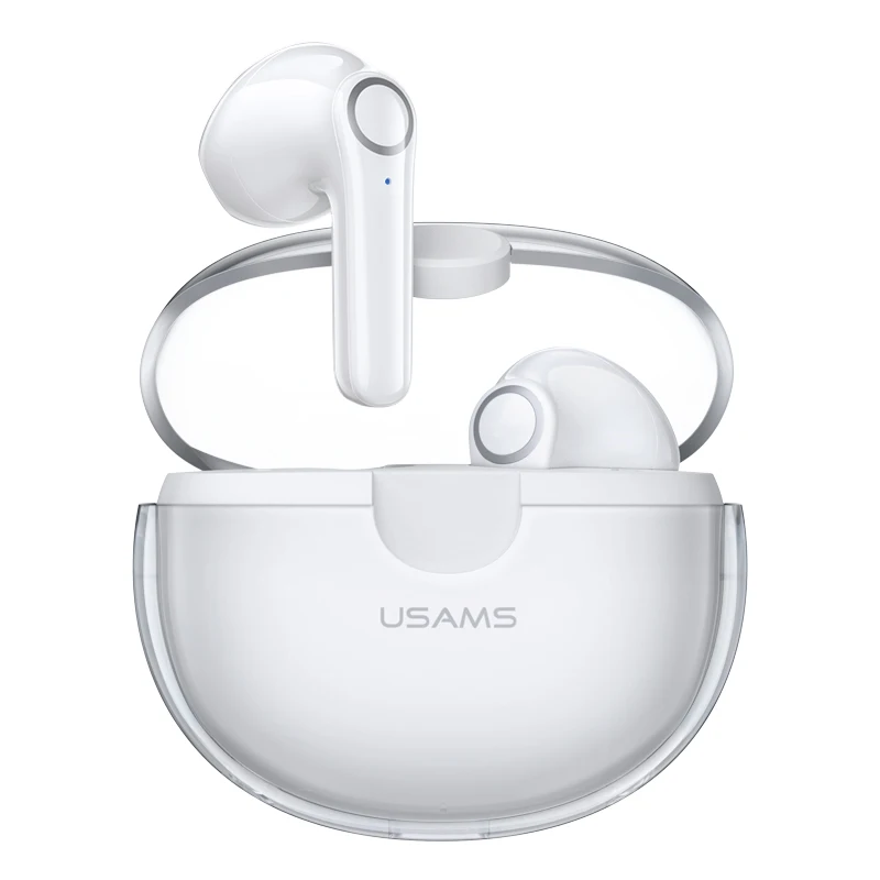 

USAMS LED Transparent TWS Earbuds Wireless Mini Headphones Headset Gaming In-Ear Earphones Handfree Ear Buds