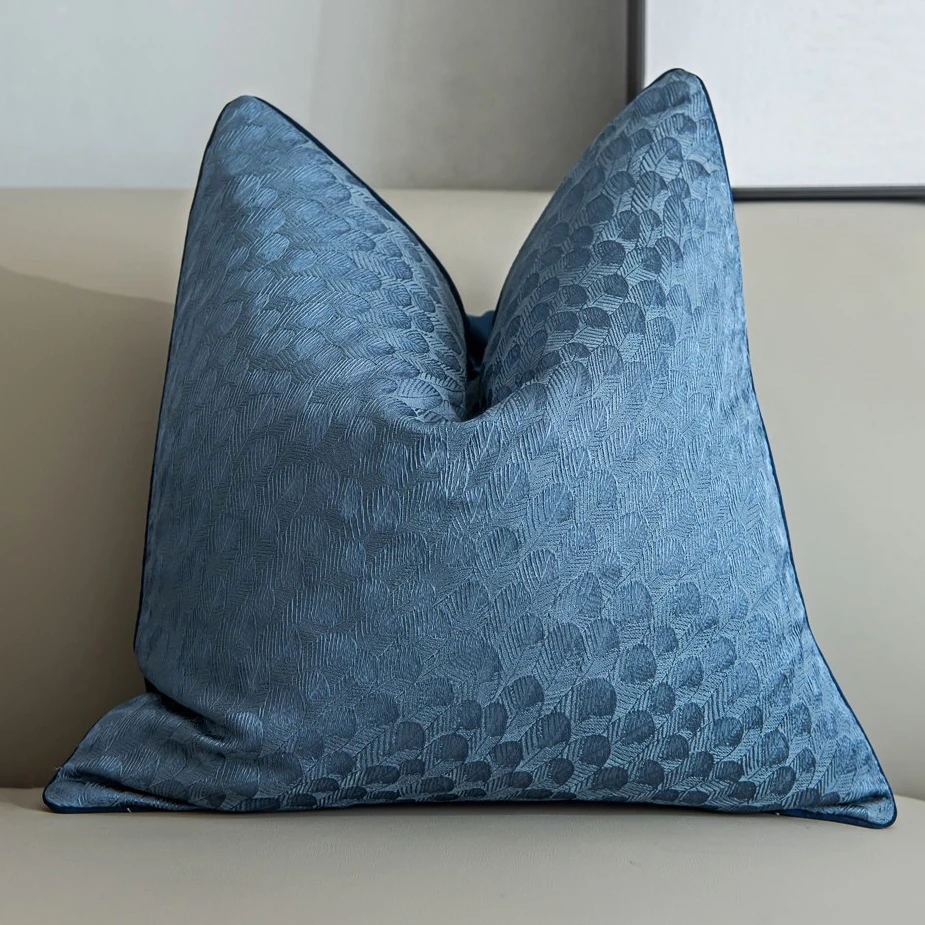 

European Luxury Satin Pillow Cover Jacquard Cushion Cover Abstract pattern satin luxury Pillowcase Sofa Decoration Cushion Cover