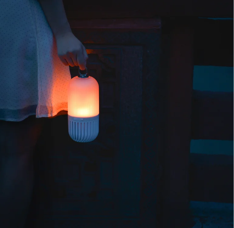 Portable A6c Led Torch Lamp Flame Imitation Lamp With Bluetooth Speaker