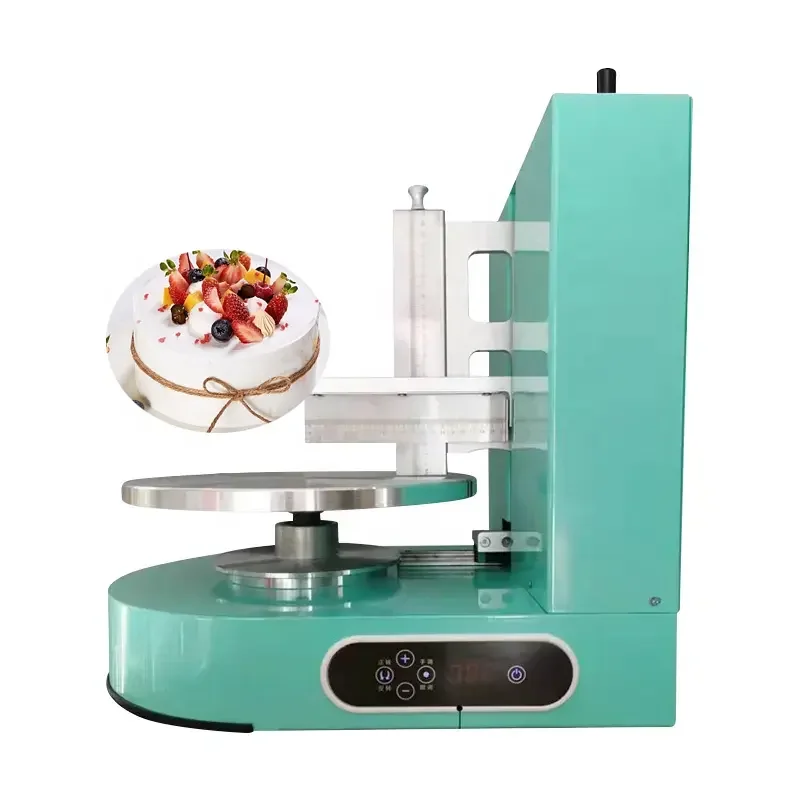 

Automatic 12inch Cake Decoration Smoothing Coating Machine Cake Bread Ice Cream Smearing Spreading Machine