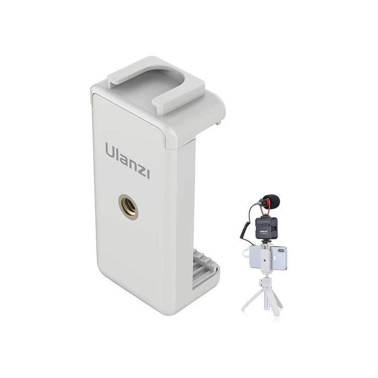 

Ulanzi ST-07 Portable Phone Clip Mobile Phone Holder For The Most Tripod And Other Accessories, Black/white