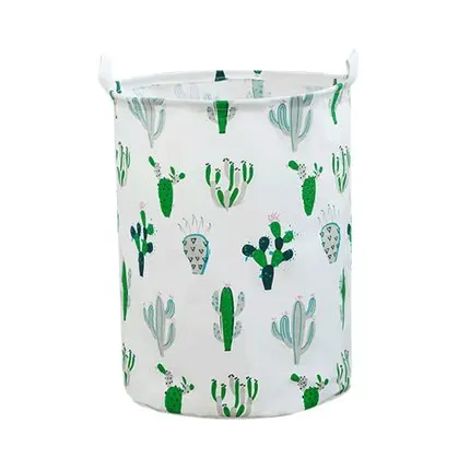 

Japanese style cotton and linen foldable storage basket household laundry basket, Picture