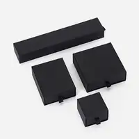 

Wholesale Custom Cardboard Black kraft paper drawer jewelry packaging box
