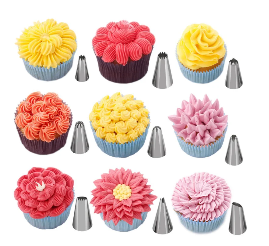 

Factory Reusable 420 Pieces Cake Decorating Set Baking Icing Piping Nozzles Cake Turntable Set