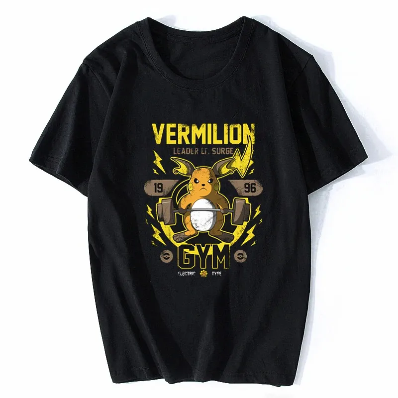 

Men T-shirt Eevee Evolution Pikachu GYM Pokemon Gamer Short Sleeve Men/women Anime Tshirt Harajuku Hip Hop wholesale