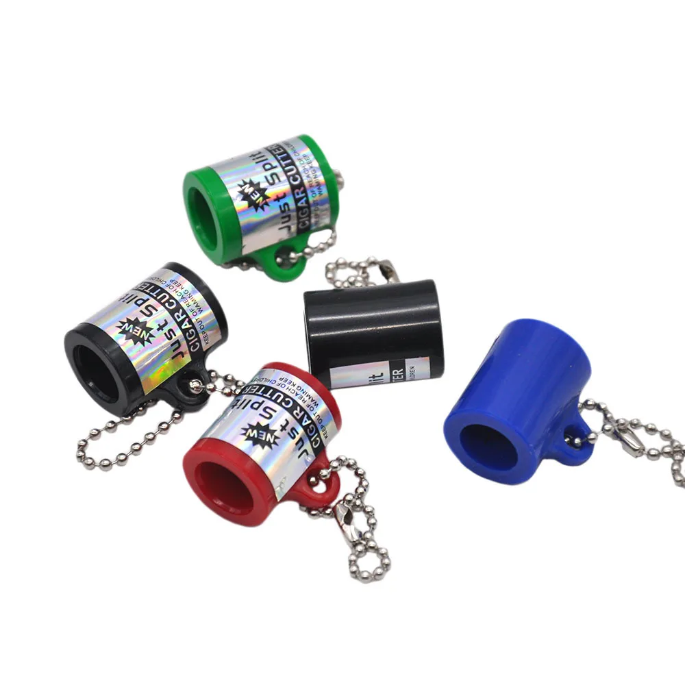 

Hot Mini Portable Smoke Cigar Extinguisher Shear Cigar Cutter Plastic Smoking Accessories Blunt Splitter, Mix colors