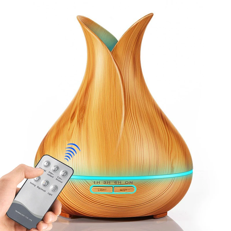 400ml Wood Grain Essential Oil Diffuser Humidifier,Natural Home