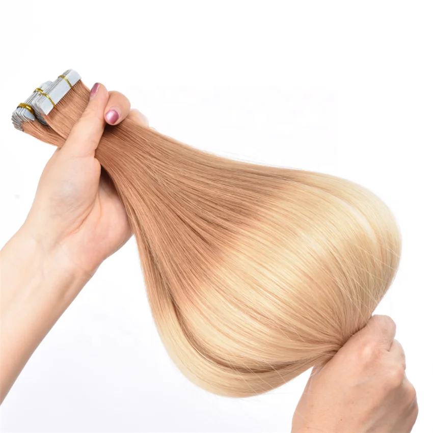 

Deluxe Hair Full Cuticle Aligned Russian Human Hair Extensions Tape ins Hair Extensions