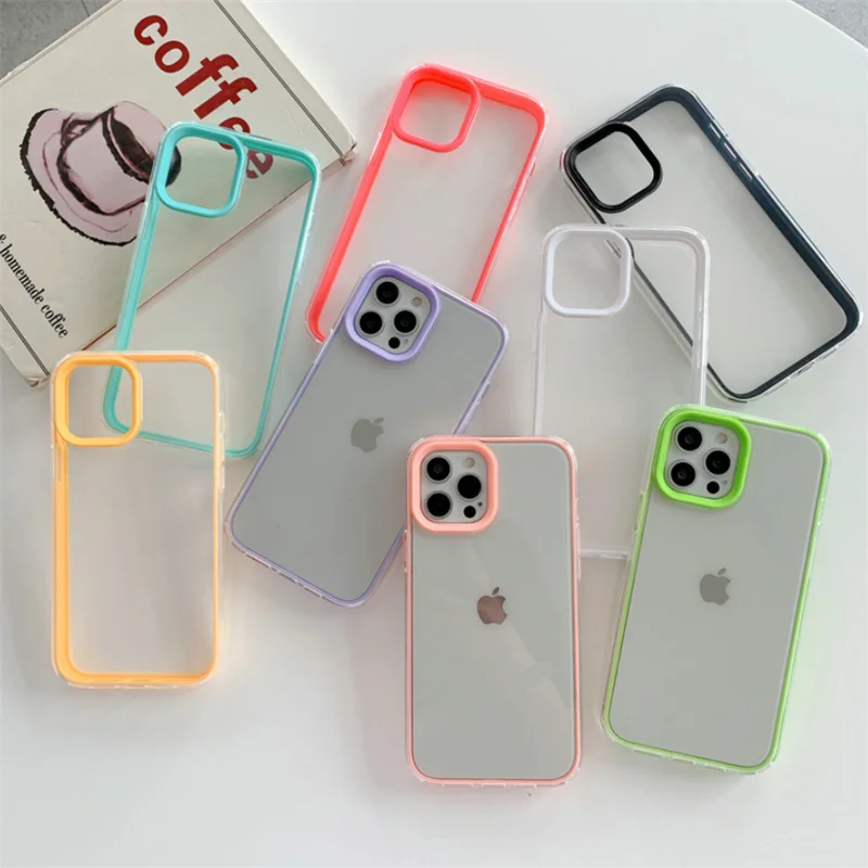 

For iphone 13 TPU PC high clear Mobile Cell Phone Covers Cases For Apple iPhone7 8 SE X XR XS 11 12 Pro Max 6.1 6.7