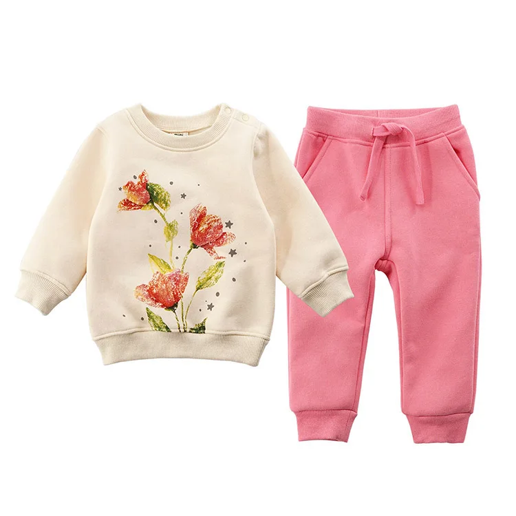 
wholesale girls boutique clothing new arrivals 2020 kids sweatshirt track suits jumper pants 