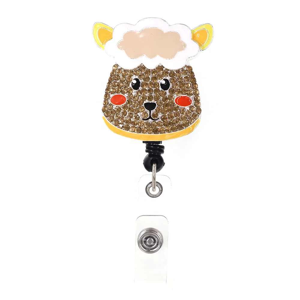 

Cute Cattle/Bull/Cow Rhinestone Retractable ID Badge Reel/Holder, All kinds of color