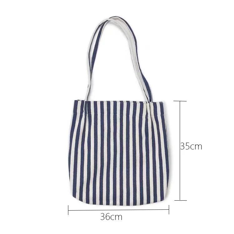 

Wholesale Long Shoulder Strap Cotton Canvas Tote Bags with Custom Printed Logo
