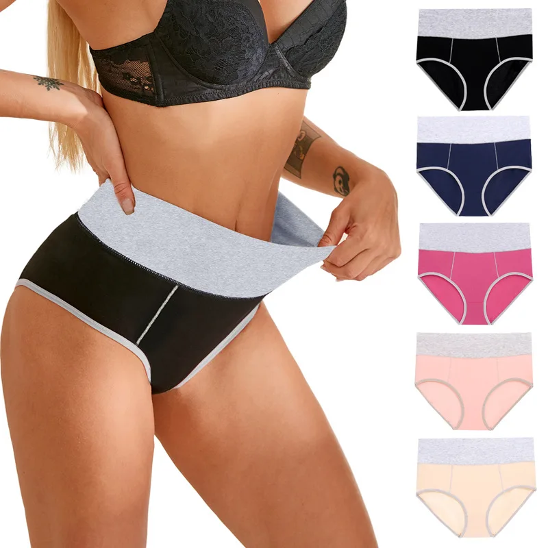 

Amazon hot sale women high waist panty comfortable cotton sport 5xl panties lady briefs underwear