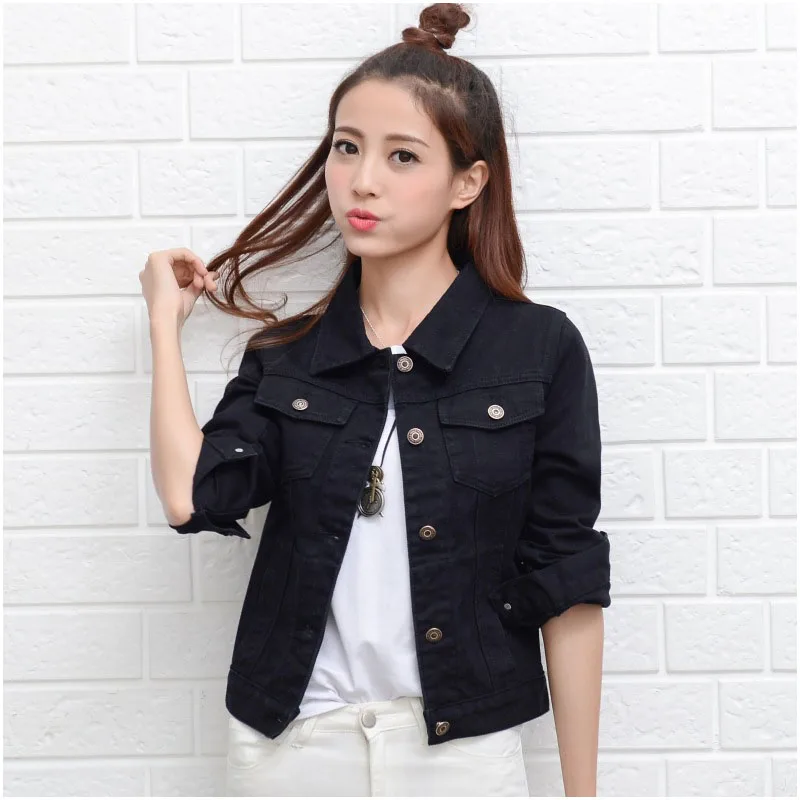

Wholesale Low Moq Cheap Giacca Di Jeans Slim Fit Button Up School Jean Jacket Girl