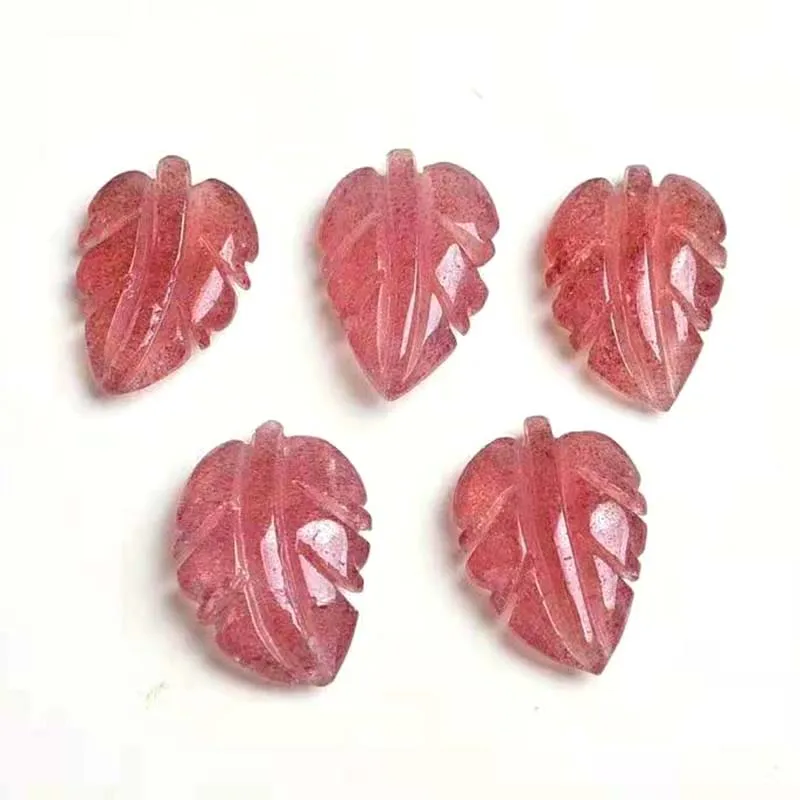 

wholesale hot retail popular gourd style pendant natural strawberry quartz necklace for Decoration