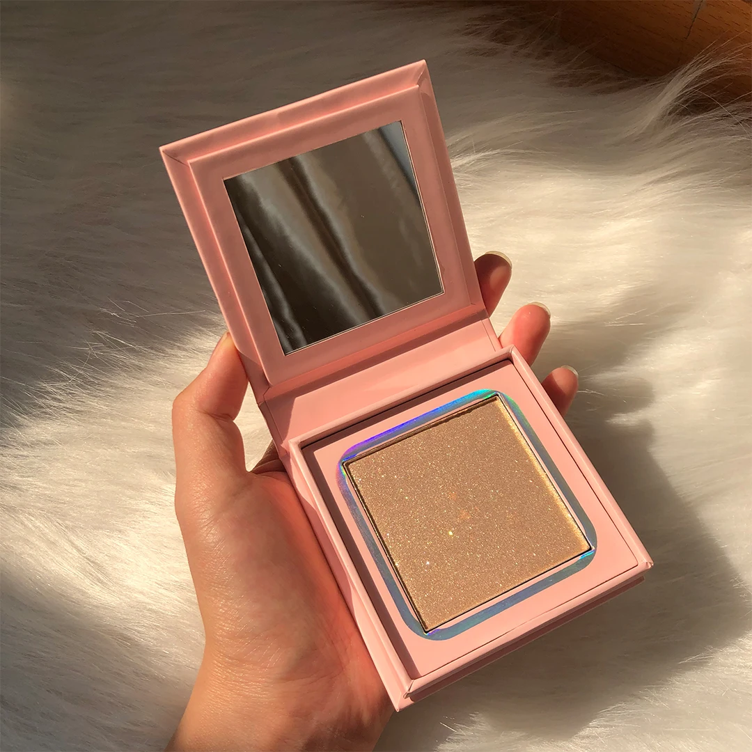 

Wholesale Hot-selling Single Color Shimmer Glitter Highlight Palette Face Makeup Eye shadow Private Label