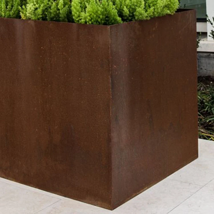 Weathering Resistant Outdoor Corten Steel Planter Box - Buy Corten ...