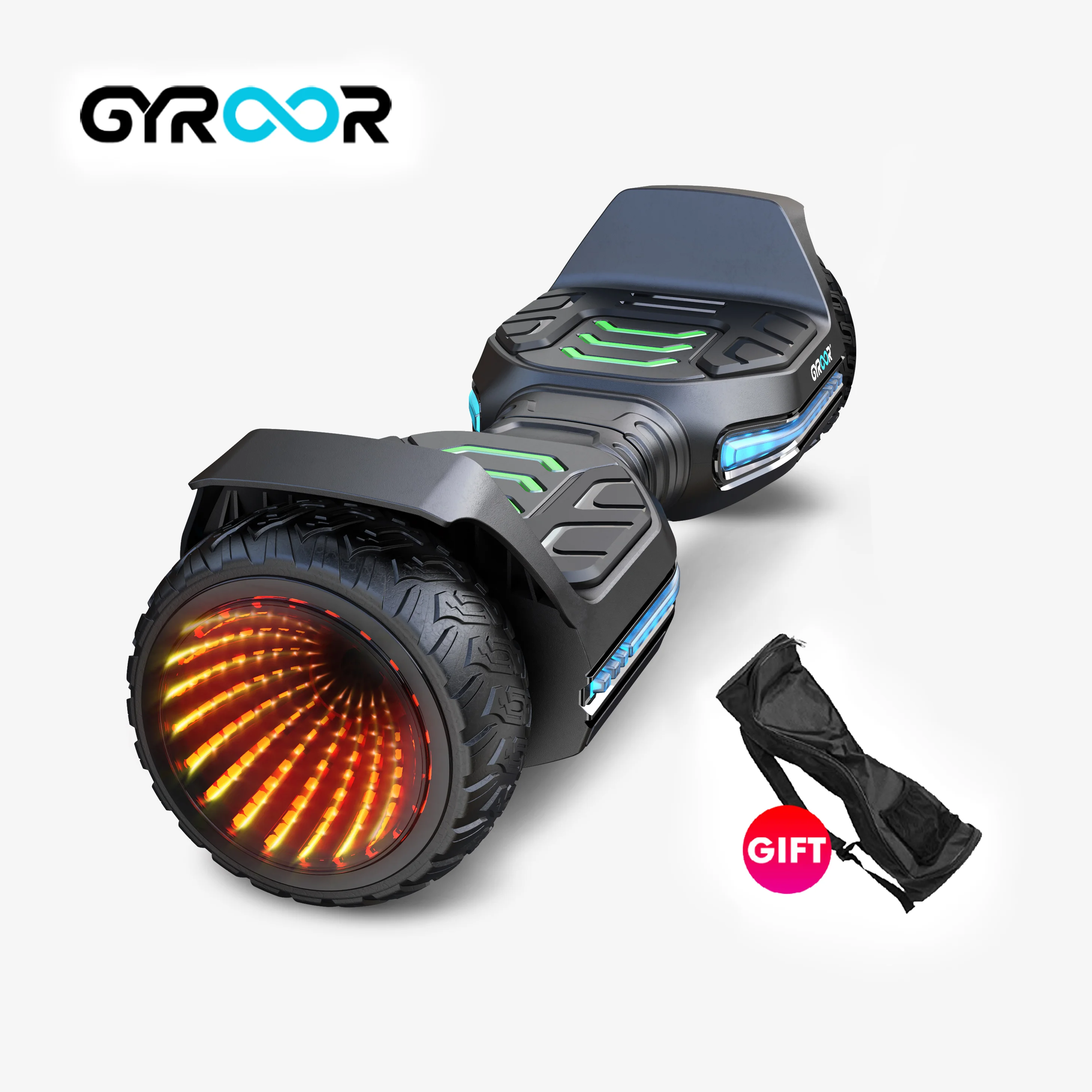

Gyroor Fast Delivery 6.5'' Off Load EU Warehouse Adult Black blue scooter Hoverboard blue tooth 500w for sale