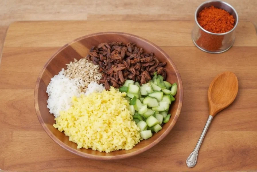 Spice blend in a Korean rice bowl