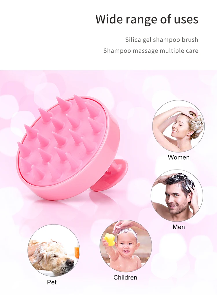 Scalp Massager Shampoo Brush Hair For Hair Growth Silicone Massage Head
