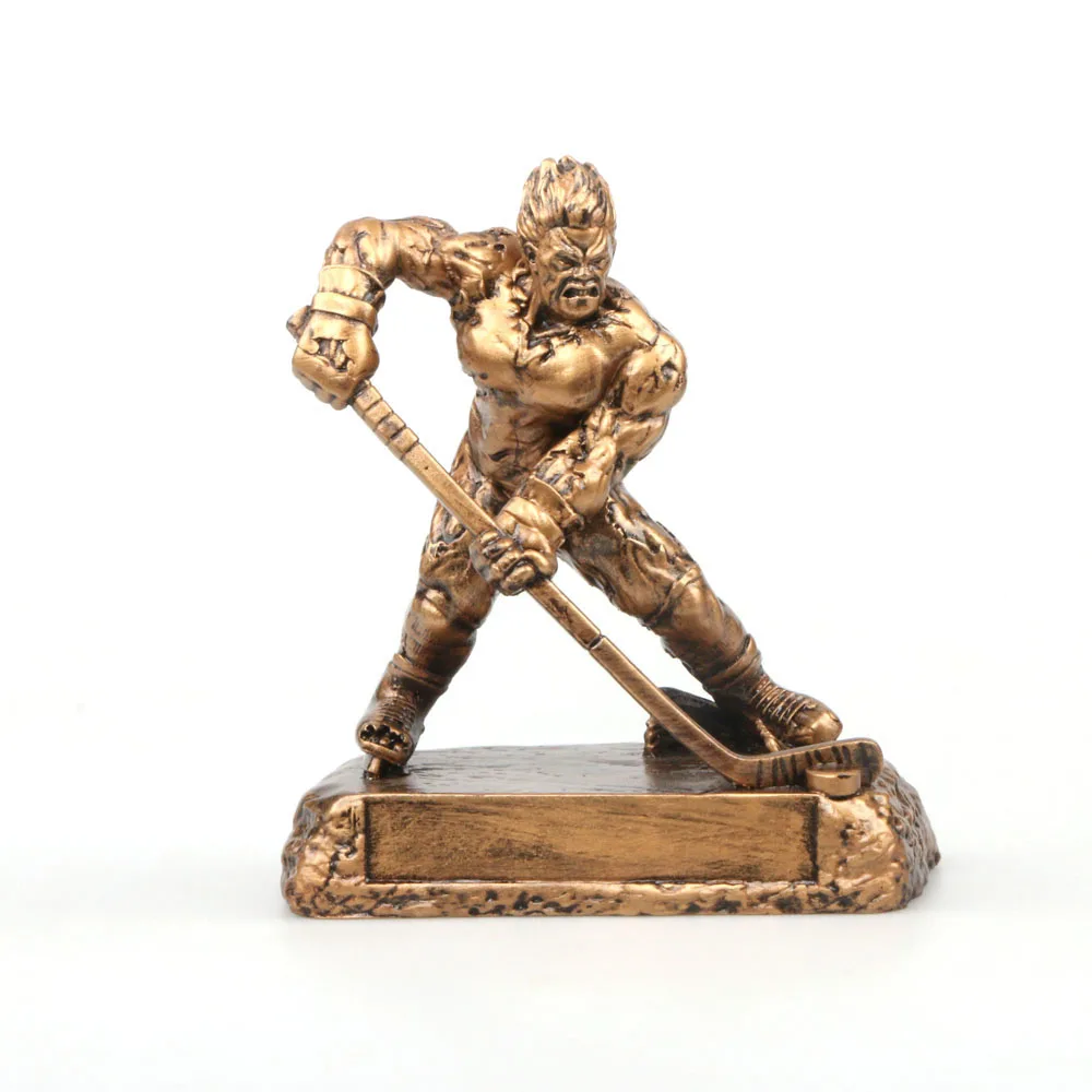 
Ripped man resin figurine ice hockey souvenir gift ice hockey trophy cup 