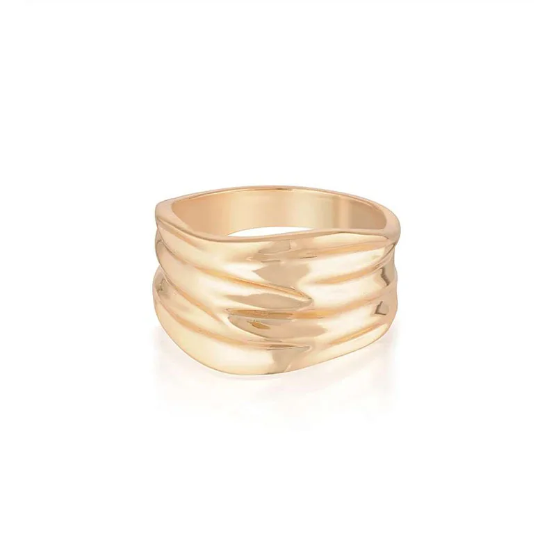 

Custom Minimalist Rings Stainless Steel 18K PVD Gold Plated Dainty Thin Wrap Stacking Ring Jewelry for Gifts