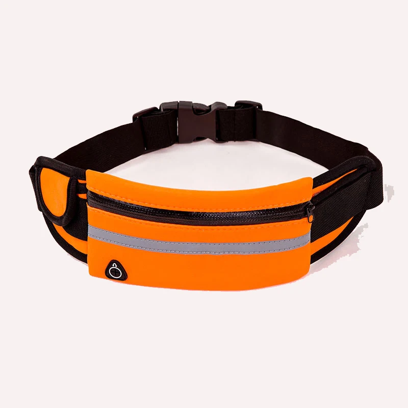 

Unisex Waist Bag Outdoor Sports Pockets Mobile Belt Waterproof Running Bag, As pic