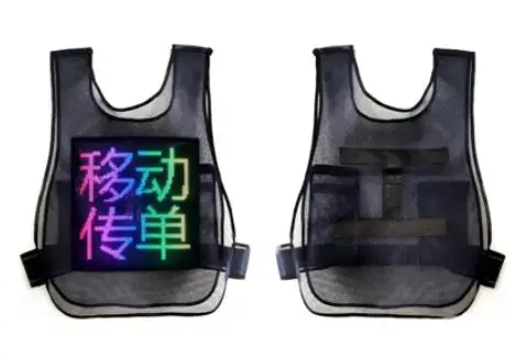 YZORA Wifi Advertising Led Screen Jacket Waterproof Display Dynamic LED Vest In Stock