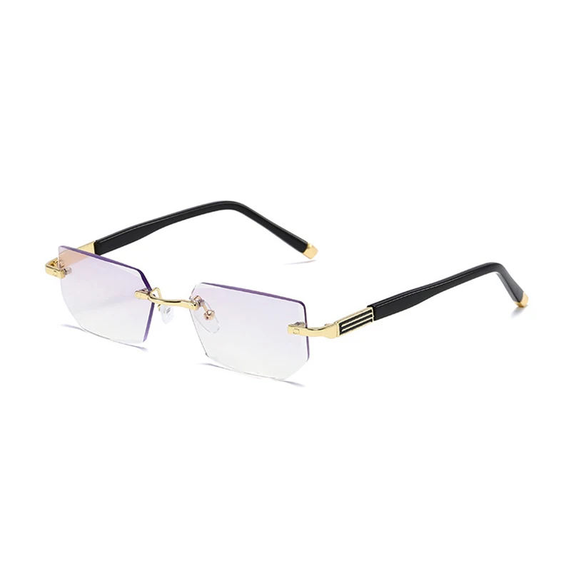 

Wholesale Anti Blue Metal Rimless Reading Glasses For Delicate Elderly