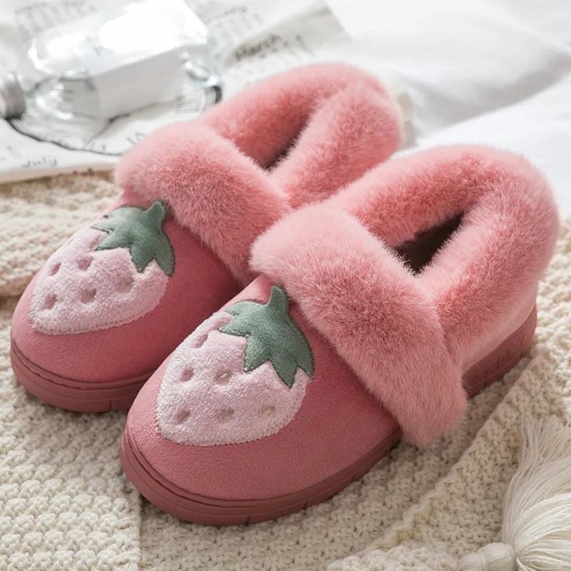 

Cotton towing bag with fleece cotton warm children's cotton shoes winter non-slip home