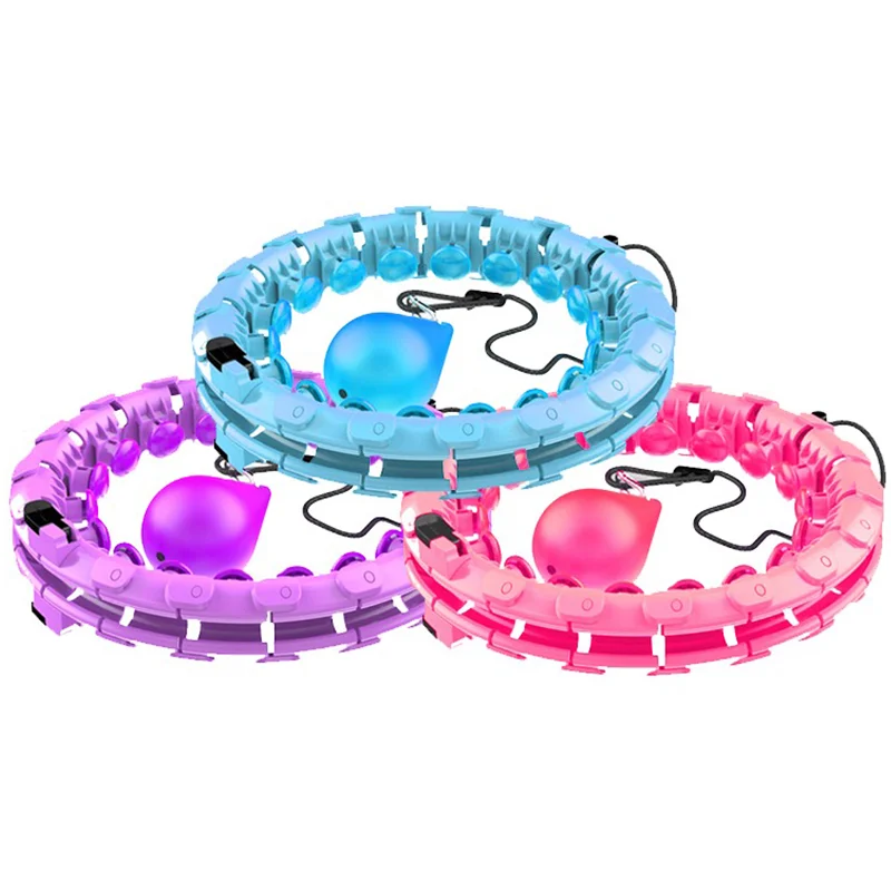 

Home equipment smart hu la hoops plastic detachable slimming body for gym fitness weighted hu la ring