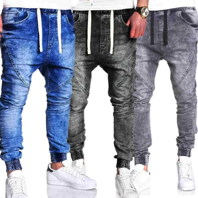 

JH Men's Elasticated Trousers Casual Loose Jeans, Customized color