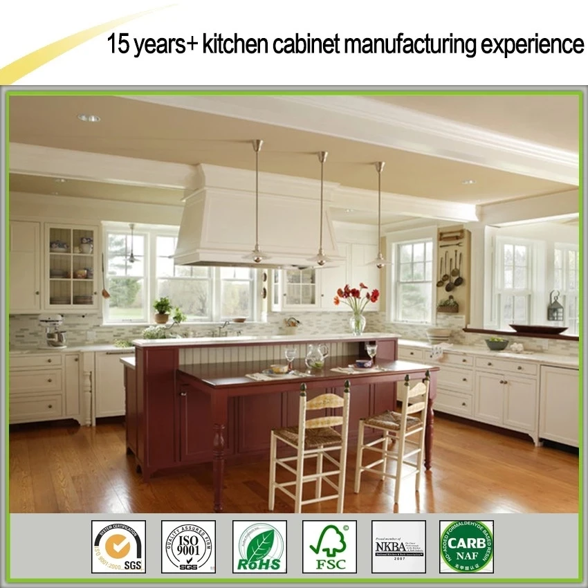 New Designs Color Combination Solid Wooden Furniture Kitchen Cabinet