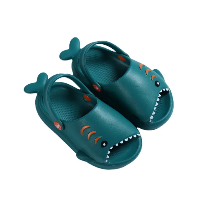 

Cute Indoor and Outdoor Baotou Soft and Comfortable EVA Slippers Children Shark Sandals, As pic
