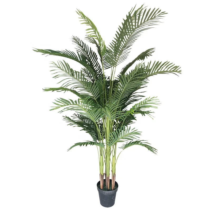 

Wholesale artificial bonsai plant artificial mini palm tre for indoor home decoration, Green(customizable)