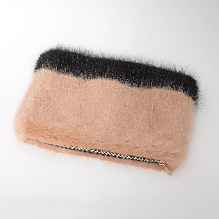 

Jtfur Fur Bags Fashion Handbag Winter Soft Plush Purse Women Church Bag Wallet, Customized color