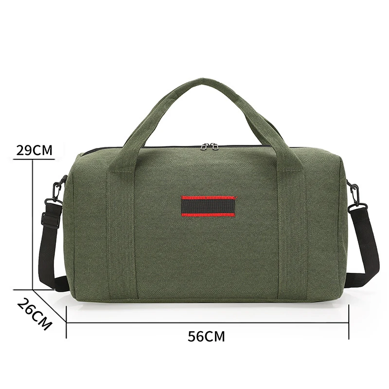 

Canvas Duffle Bag for Outdooor Travel Oversized Storage Bag Unisex Weekender Overnight Shoulder Handbags, Black,green,khaki