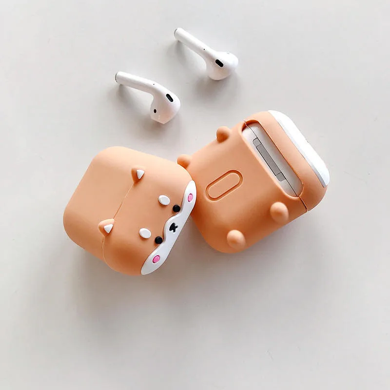 

Lovely Girly Wireless Earphone Silicone Protective Case Cute Corgi Dog Cover Case For Airpods 1 2 for AirPods Pro